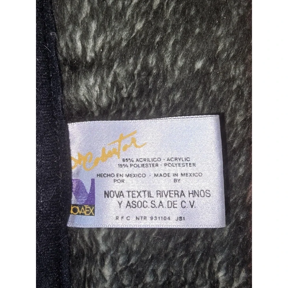 VTG Novatex‎ Wolf Pack Acrylic Blend Multicolor Fleece Throw Blanket 57X50